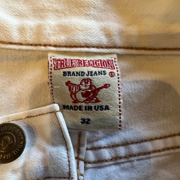 True Religion 112790 White Jeans Size 32 x 32 Button Fly - Picture 8 of 8